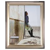 Malden International Designs Klassiek Goud Metaal Met Zilveren Kralen 2-Tone Fotolijst, 8x10, Goud