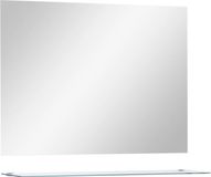 vidaXL Wandspiegel met schap 80x60 cm gehard glas
