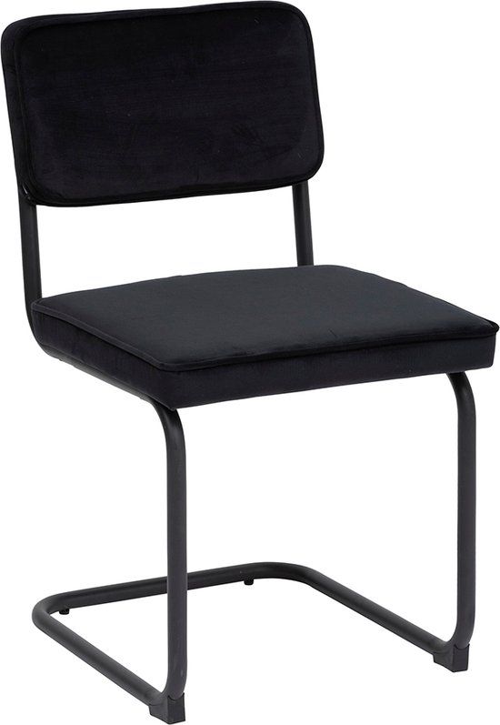 Velvet Eetkamerstoel Binche Zwart - Zwart - Retro & Vintage
