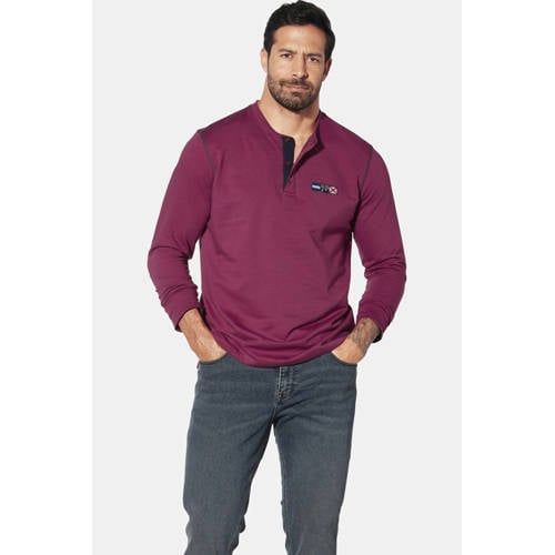 Jan Vanderstorm longsleeve JORNSEN Plus Size donkerrood