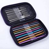 Knaak Haaknaaldenset - 22-Delige Crochet Set met Luxe Etui - Ergonomische Soft Grip - Inclusief Accessoires - Voor Beginners & Gevorderden - Kleurrijk