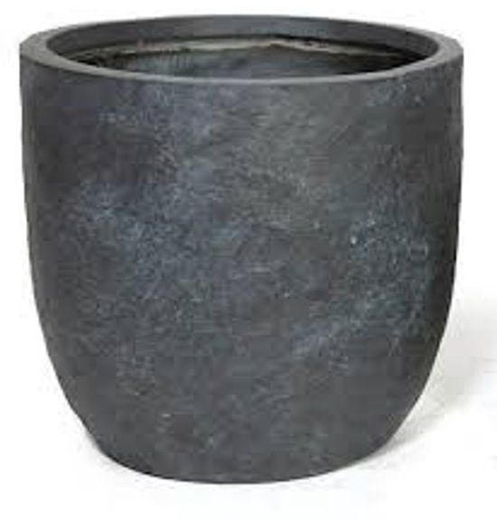 Merkloos Mcollections Bloempot Utah egg pot graphite d25h25 Fiberclay clayfibre