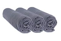 Set Easy Dort Set van 3 hoeslakens voor babywieg, wieg, babybed, paraplu, 100% katoen, rekbaar, zacht en ademend, merk Easy dort | Oeko-Tex label | gemaakt in Europa (grijs, 32 x 72 cm)