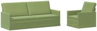 vidaXL Canapé 2 places vert clair velours