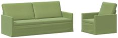 vidaXL Canapé 2 places vert clair velours