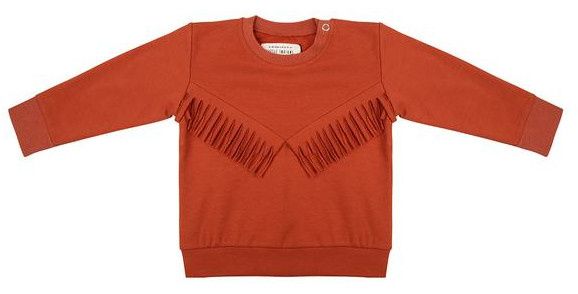 Little Indians sweater Boho meisjes katoen roestbruin