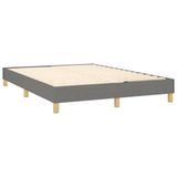 vidaXL Boxspringbed met matras, donkergrijs, 140x190 cm, gestoffeerd
