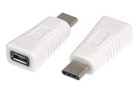 PremiumCord Adapter USB-C stekker op micro USB-aansluiting, USB 3.1 type C stekker, wit