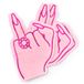 xo, Fetti Roze Ring Vinger Folie Servetten - 3-laags, 25 stuks