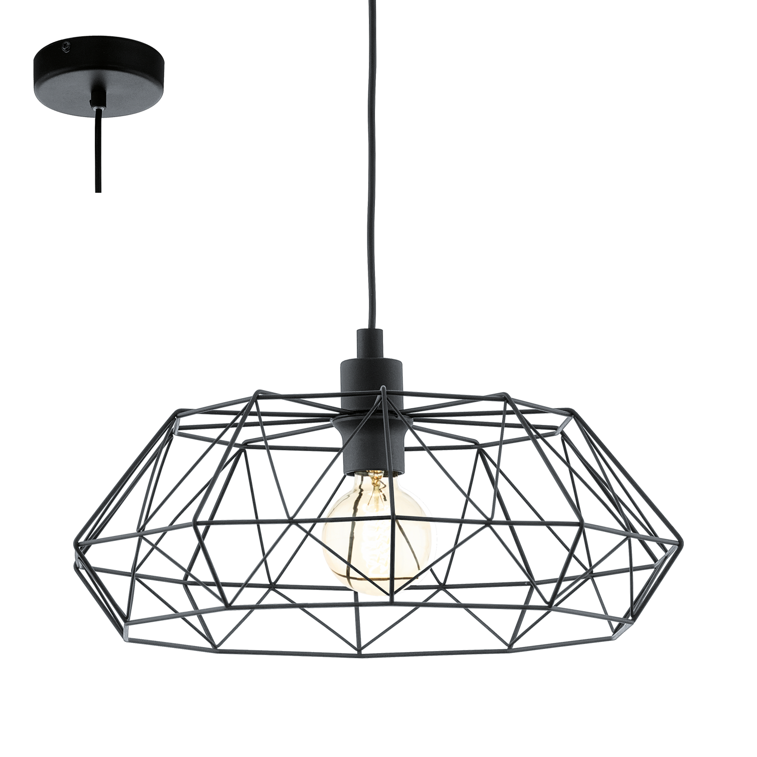 EGLO CARLTON 2 Plafondlamp - 110 cm - Staal - E27 - 49487