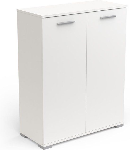 CBA Maura Opbergkastje - 2 Draaideuren - Mat Wit