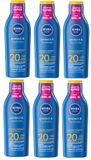 NIVEA SUN Protect & Hydrate Zonnebrand SPF 20 - Zonnecrème - Zonnemelk - Hydrateert - 6x200 ml