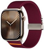 By Qubix Qubix - Nylon bandje met Parachute sluiting - Bordeaux - Geschikt voor Apple Watch 38mm / 40mm / 41mm / 42mm