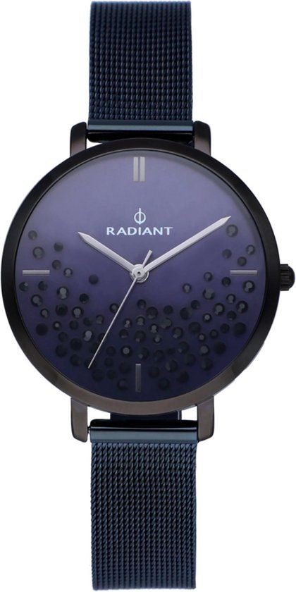 Radiant RA525601 Women's Watch - 36 mm - Black Stainless Steel - Blue Dial