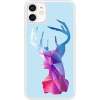 Hert Siliconen hoesje compatibel met iPhone 12 Hipster Blauw