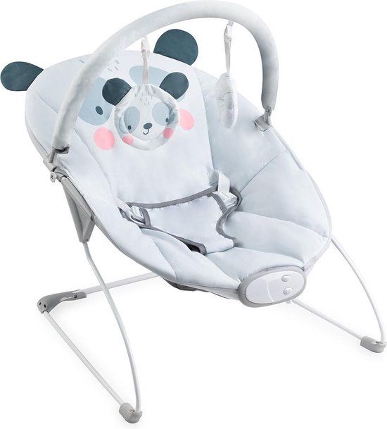 MoMi Glossy Panda Wipstoel - Grijs - 0-6 maanden