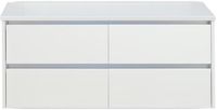 BES LED Dante Badmeubelset 120 cm - 4 Laden Wit Hoogglans - Wastafelbovenblad