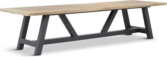 Lifestyle Trente Dining Tuin Eettafel - 330 x 100 cm - Grijs-antraciet