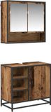 vidaXL Badkamermeubel Set Oud Hout 65 x 33 x 60 cm
