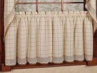 Sweet Home Collection Keuken Venster Gordijnen Paar, Toast, 24" x 60" Tier