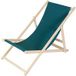 Mucola Chaise longue de jardin en bois de pin pliable - verte