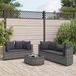 Prolenta Maison Exclusive - Ensemble de salon de jardin 6 pièces avec coussins, gris, rotin synthétique