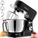Merkloos Keukenmachine keukenrobot mixer - 1000 W - 5,2 liter - RVS kom - Zwart