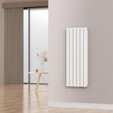 [neu.haus] Radiateur à panneaux, radiateur double, design plat, chauffage central, pour salon, chambre, salle de bain, 1140 W, acier, 120 x 45 cm, blanc