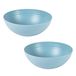 Plasticforte Voedsel serveerschaal - 2x - saladeschaal - D25 x H10.5 cm - kunststof - ijsblauw - 3500 ml