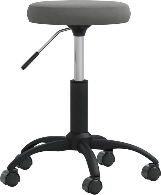 vidaXL Massagekruk fluweel donkergrijs