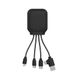 NFC-functie Xoopar NFC-functie Oplaadkabel - 3000 mAh Externe Batterij Multi USB 4 in 1 Aansluitingen: USB C, USB, Lightning en Micro USB - Gerecycled Leren Universele Oplaadkabel - Iné Gamma (Zwart)