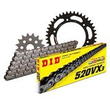 Kettingset DID Kettingset Alu 520VX3 / 118 clipslot zwart voor KTM LC4 Adventure R Duke 400/640 cc Bj. 1994-2007