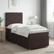 Maison Exclusive - Lit boxspring LED avec matelas Marron foncé 90 x 200 cm Tissu