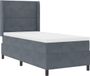 vidaXL Boxspringbed met Hoofdeinde Donkergrijs 80 x 200 cm Fluweel