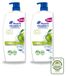 Head & Shoulders 2 x Shampoo anti-roos, Apple Fresh, avec distributeur à pompe, 1000 ml - pack avantage