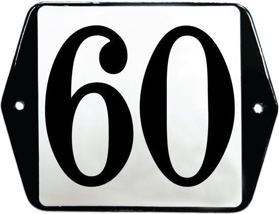 EmailleDesign® Emaille huisnummer model oor - 60