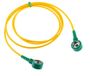 RS PRO Câble de terre, prise 10 mm bouton-poussoir - bouton-poussoir selon EN 61340-5-1