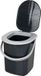 Bol Ecologisch Mobiel Campingtoilet 22 litre avec Max. Capacité de charge jusqu'à 120 kg - 100% Plastique recyclé PP, Eco-Anthracite