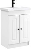 vidaXL Badkamermeubel Set Hoogglans Wit 56 x 37,5 x 81 cm Bewerkt hout