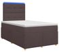 vidaXL Lit plateforme avec matelas Marron foncé 120 x 200 cm Tissu