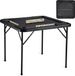 Vevor Table de Mahjong, Table de jeu pliable pour 4 joueurs avec 4 porte-gobelets et 4 compartiments à jetons, Table de jeu de dominos portable avec 1 jeu de dominos pour Mahjong et puzzles Poke
