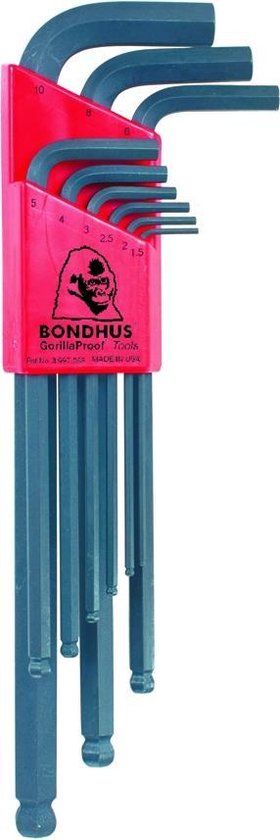 Bondhus Inbussleutelset Lang Kogelkop 9-delig