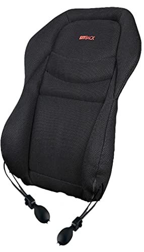 Sitback Air Fit Up Design-stoelbekleding, 3D-stof, zwart, met rugsteun en zijsteun, opblaasbaar en individueel aanpasbaar