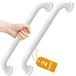 Merkloos RVS Badkamer Handgreep, 2 Stuks met Antislip Grip