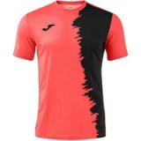 Joma Picasho Shirt Korte Mouw Heren - Coral Fluor / Zwart | Maat: XL