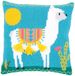 VERVACO Borduurpakket Kussen Kruissteek LLAMA