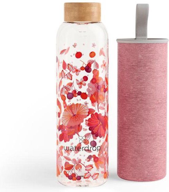 Waterdrop Glazen drinkfles relax 600ml
