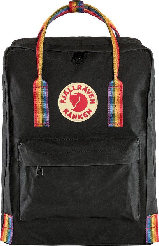 Fjallraven Kanken Rainbow Rugzak 16 liter - Black-Rainbow Pattern