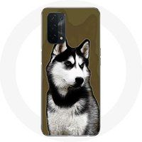 Maniacase Etui voor Oppo A54 5G Siberische Husky