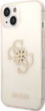 Guess 4G Logo Glitter TPU Back Cover voor Apple iPhone 14 Plus - Goud